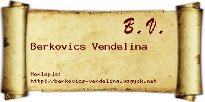 Berkovics Vendelina névjegykártya